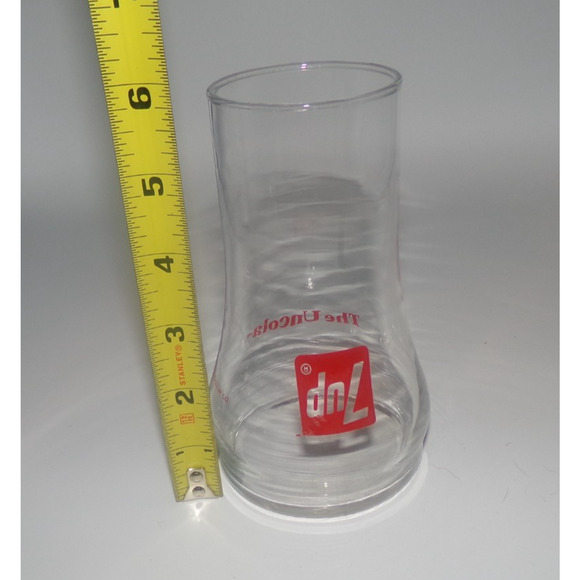 70s 7UP Glass THE UNCOLA Collectible Upside Down Drinking Glass Vintage 1970s - Picture 14 of 15